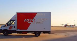 AGS moving truck in transit.